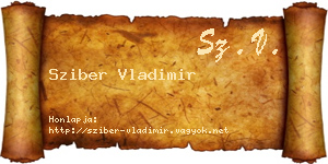 Sziber Vladimir névjegykártya